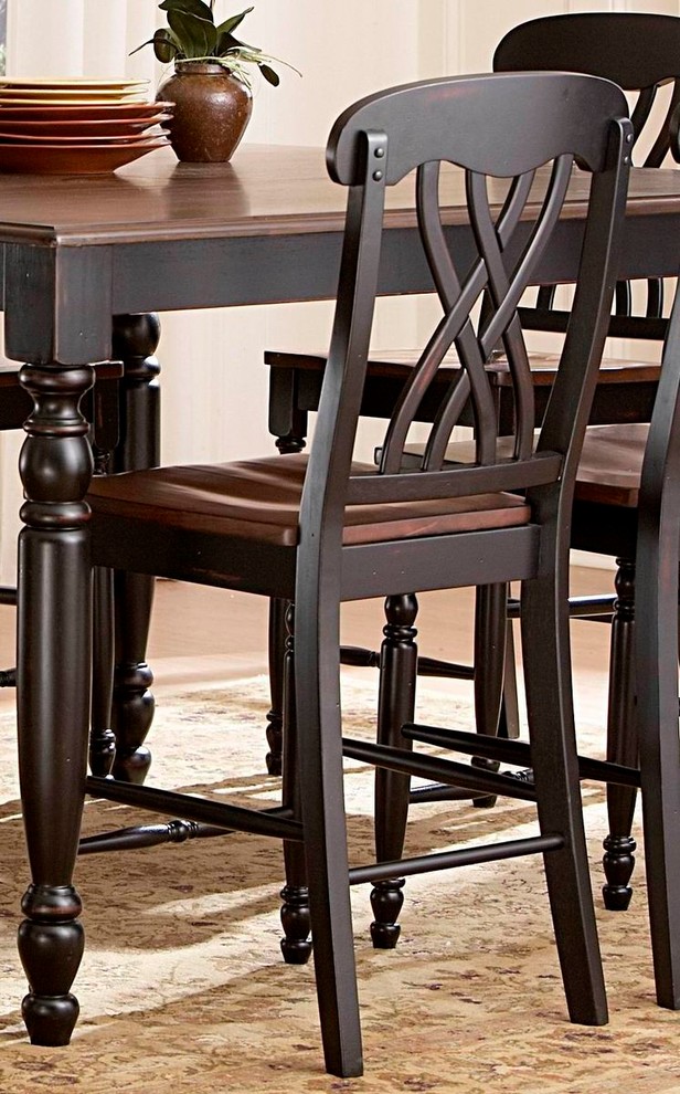 Counter Height Chairs Spaces Traditional with Balck Cherry Counter Height