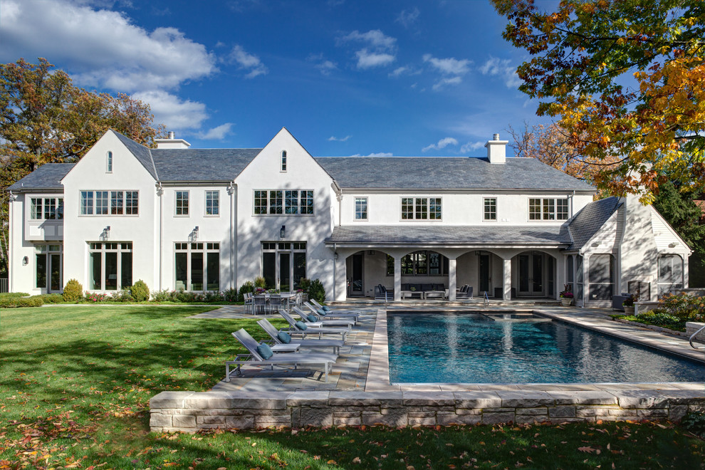 Covered Outdoor Patios Exterior Traditional with Chimney Covered Patio French