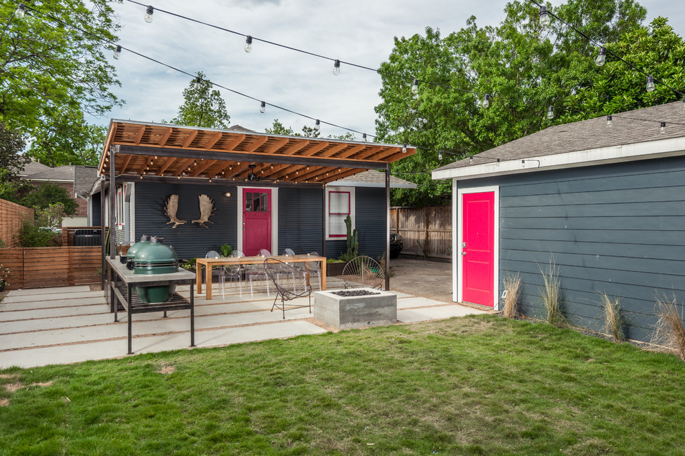 Covered Patio Ideas for Backyard Patio Contemporary with Antlers Black Exterior Black