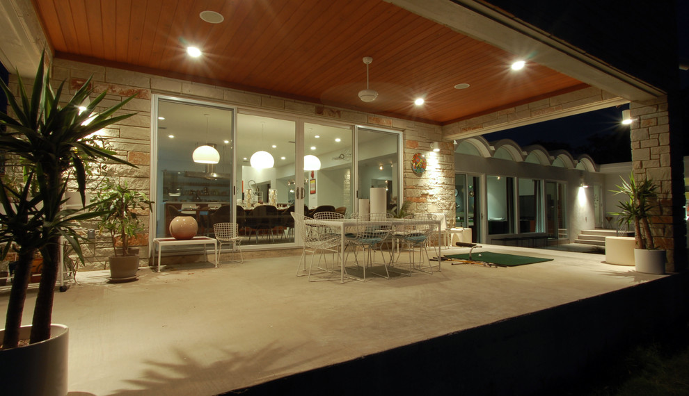 Coverings for Sliding Glass Doors Patio Modern with Ceiling Lighting Concrete Paving