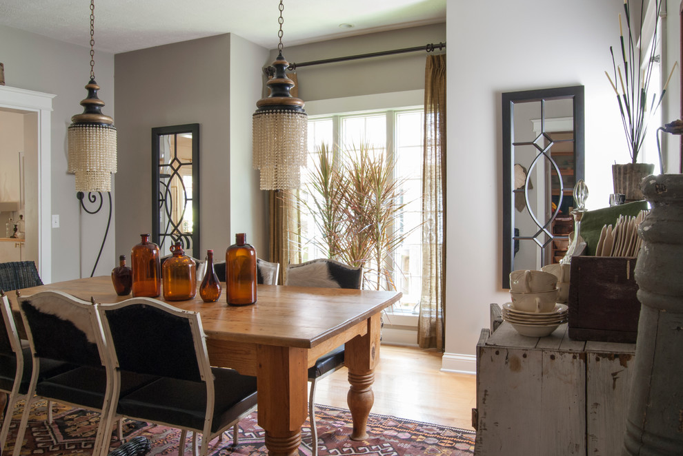 Cow Hide Rugs Dining Room Eclectic with Antique Chandeliers Brown Glass