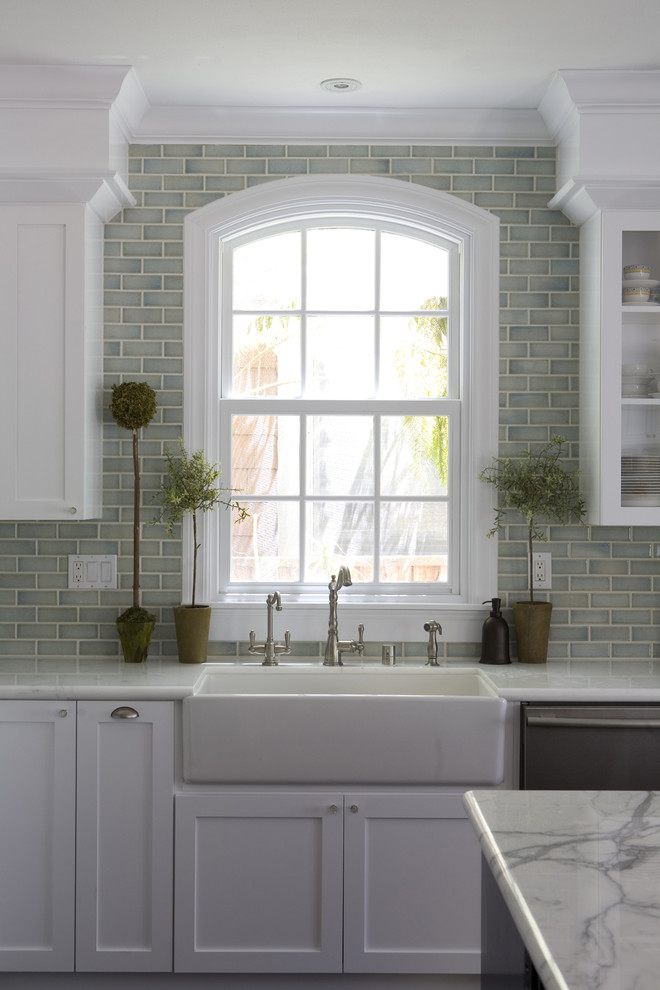 Crackled Subway Tile Kitchen Traditional with Dining Room Family Room