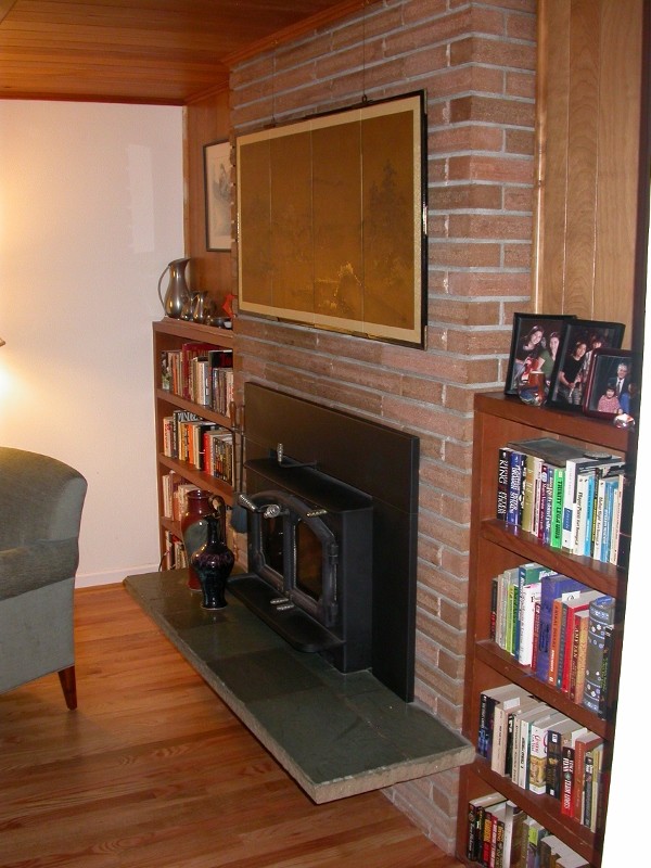 Craftsman Fireplace Mantel Living Room Traditional with Before 