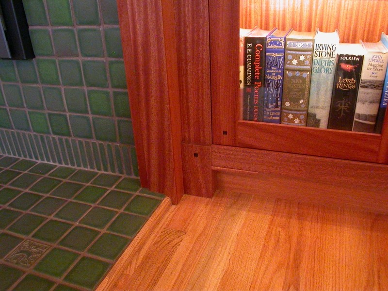 Craftsman Fireplace Mantel Spaces Traditional with Arts and Crafts Bookcase