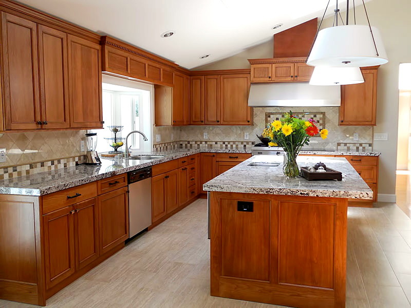 Craftsman House Numbers Kitchen Traditional with 2nd Sink Accent Tiles