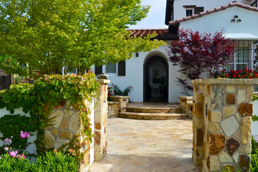 Craftsman House Numbers Landscape Mediterranean with Front Door Iron Gate