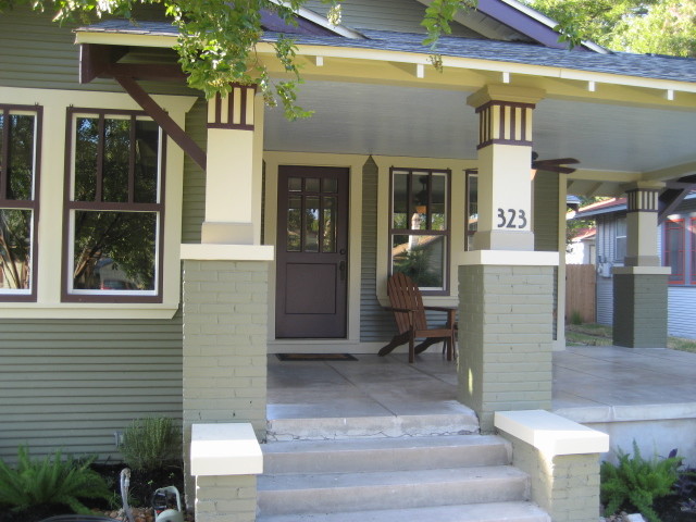 Craftsman House Numbers Porch Traditional with Craftsman Bungalow 1