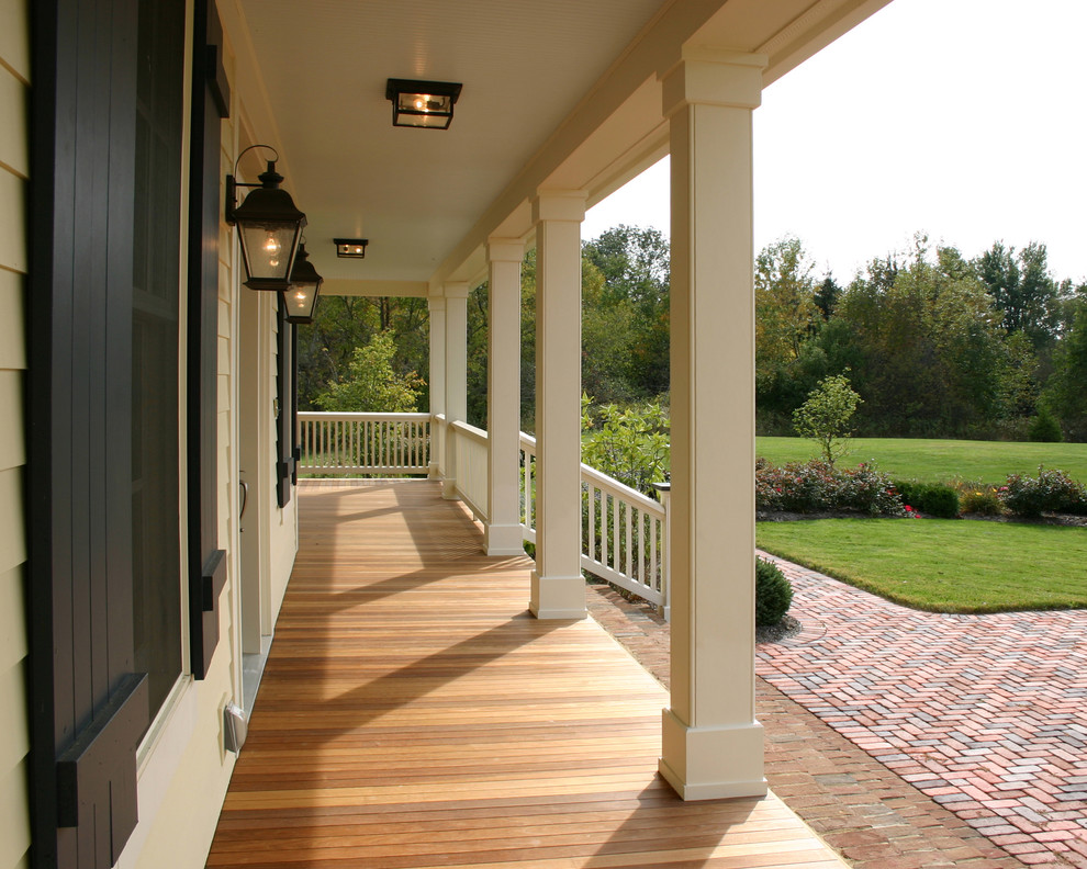 Craftsman Porch Columns Porch Traditional with Black and White Brick