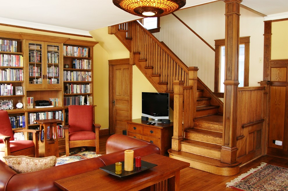 Craftsman Style Decor Living Room Traditional with Area Rug Arts And