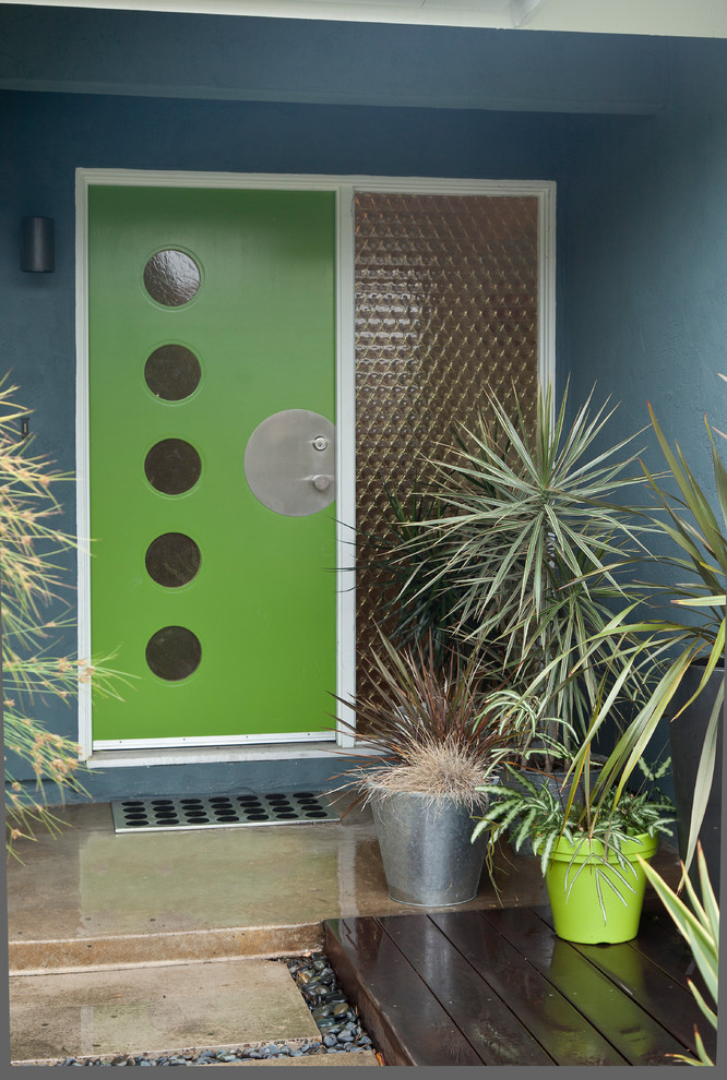 Craftsman Style Doors Entry Midcentury with None 