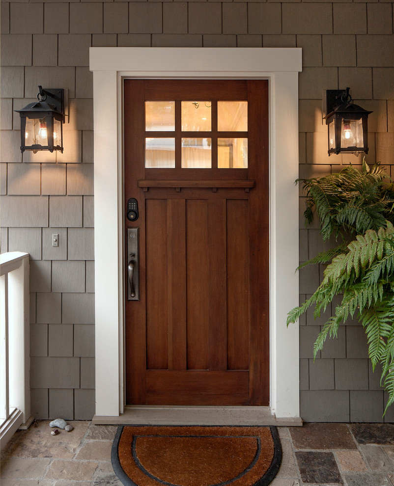 Craftsman Style Front Doors Entry Craftsman with Arm Mount Beach Coastal