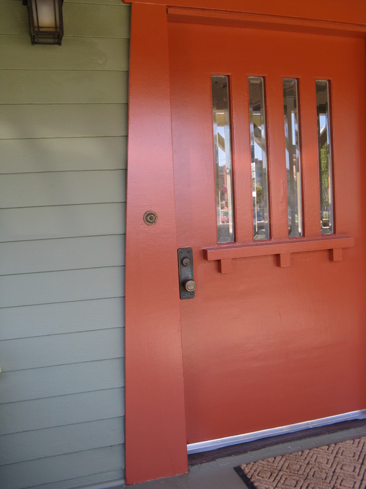 Craftsman Style Front Doors Porch Traditional with None 