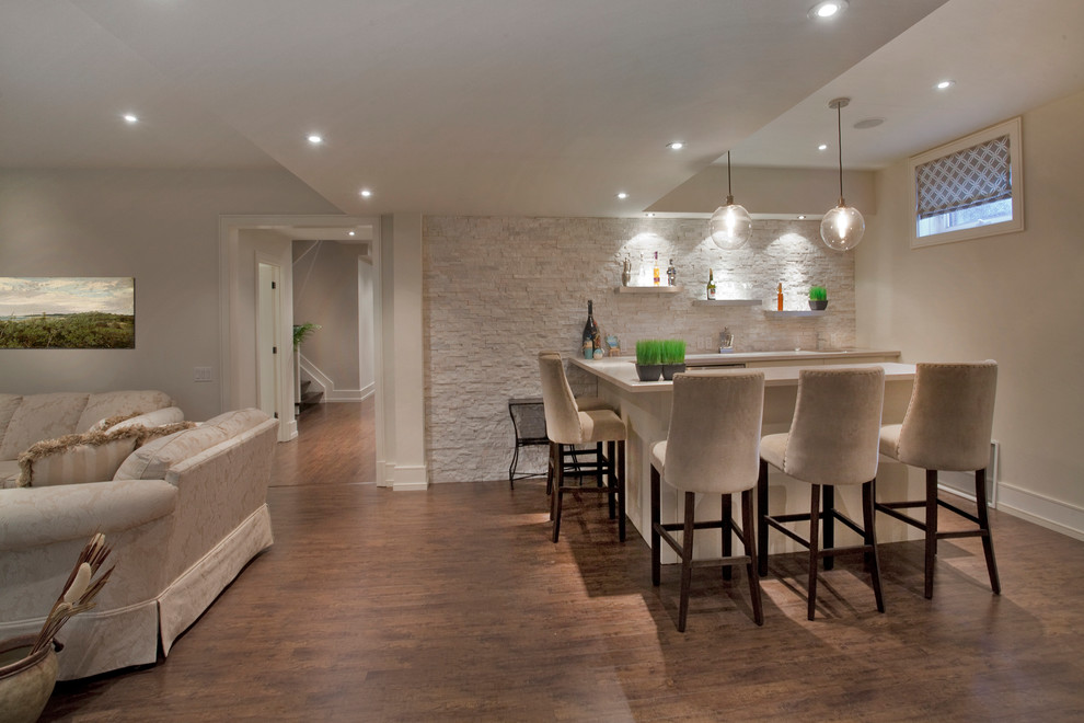 Cream Bar Stools Basement Contemporary with None 