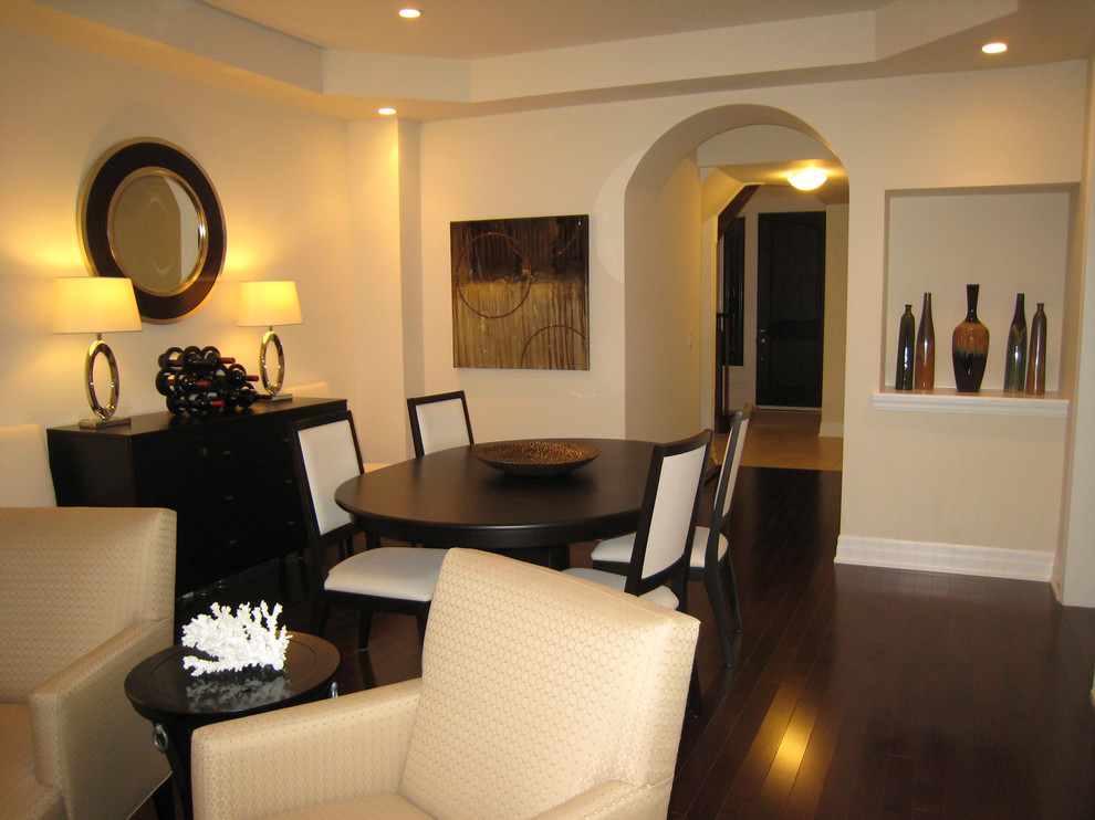 Cream Dining Table Dining Room Contemporary with Birch Bottles Bronze Circle