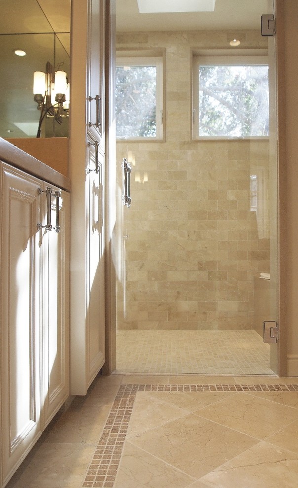 Crema Marfil Marble Spaces Contemporary with None 