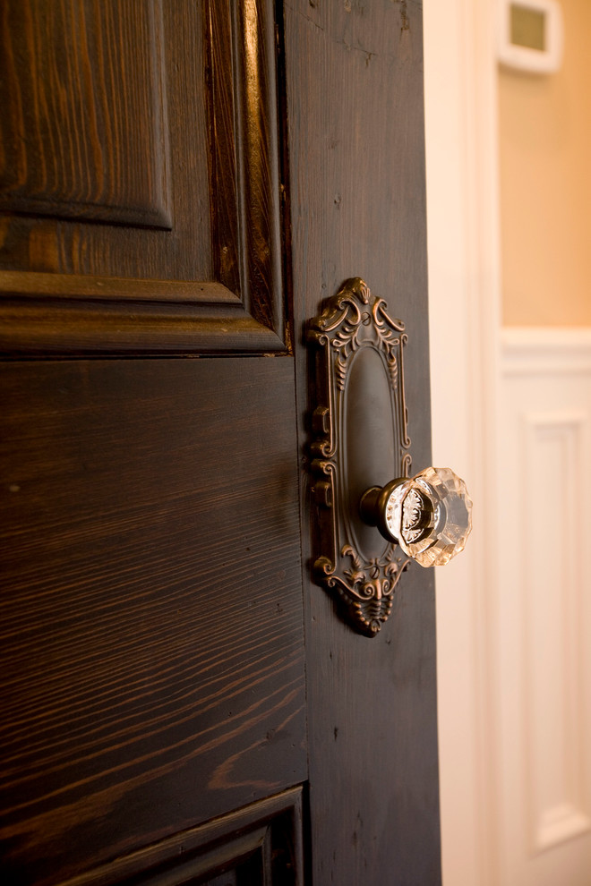 Crystal Door Knobs Hall Traditional with Antique Doors Detail Glass