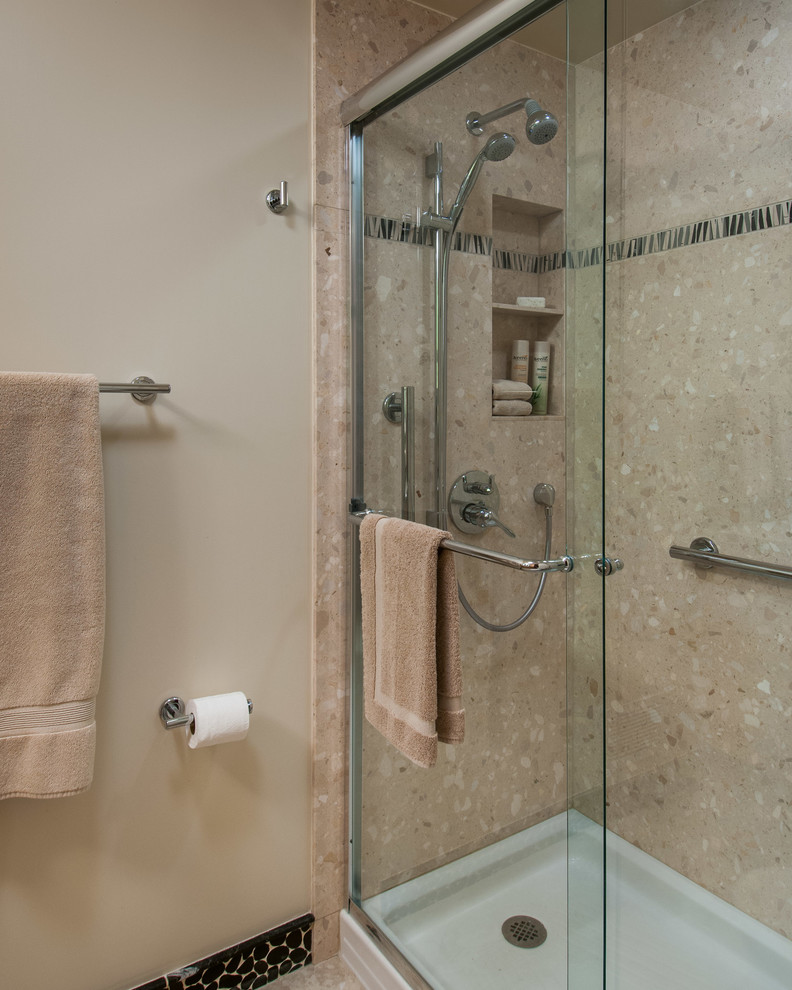 Cultured Marble Shower Bathroom Traditional with None 