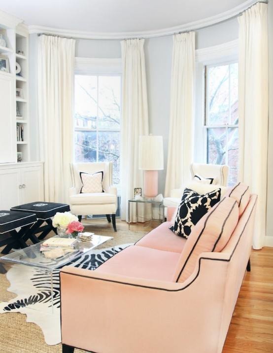 Curtain Rod for Bay Window Living Room Transitional with Adjustable Curtain Rod Bay