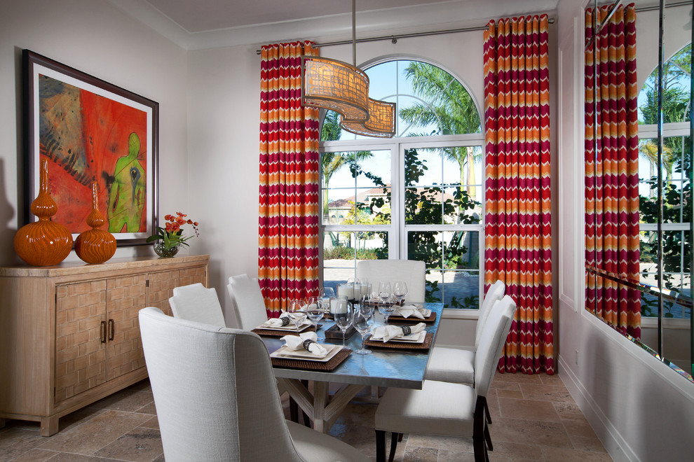 Curtains for Curved Windows Dining Room Eclectic with Arched Window Art Ceiling
