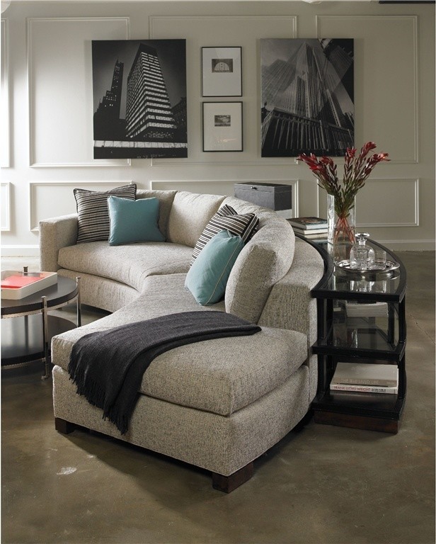 Curved Console Table Living Room with Arm Chair Chair Cocktail