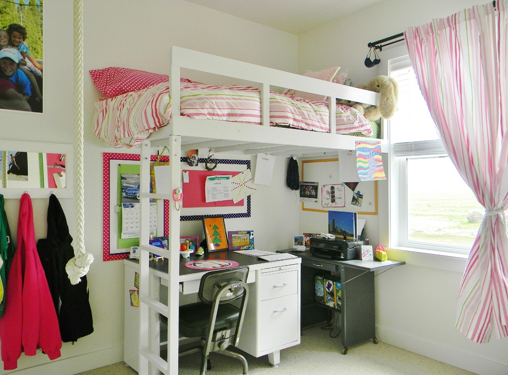 Custom Loft Beds Kids Farmhouse with Desk Girl Girls Bedroom