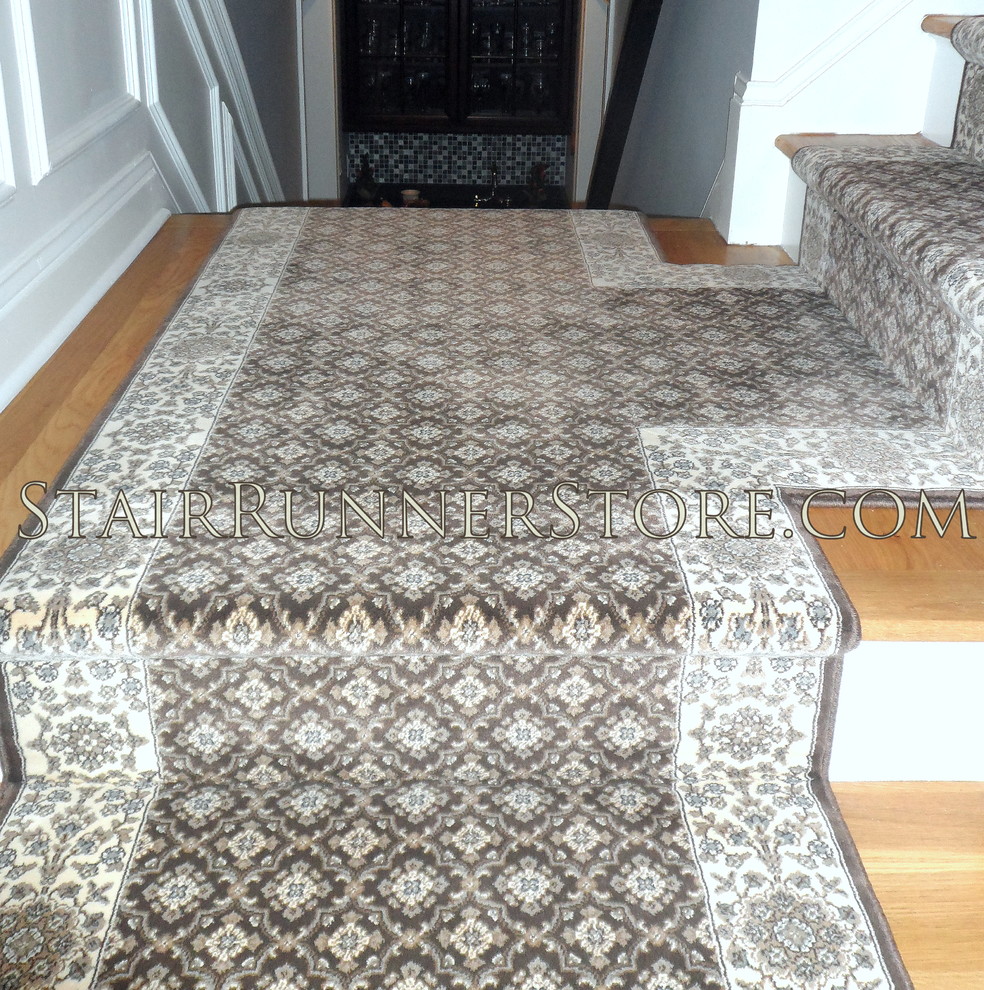 Custom Stair Runners Staircase Traditional with Carpet Landing Carpet Runner2