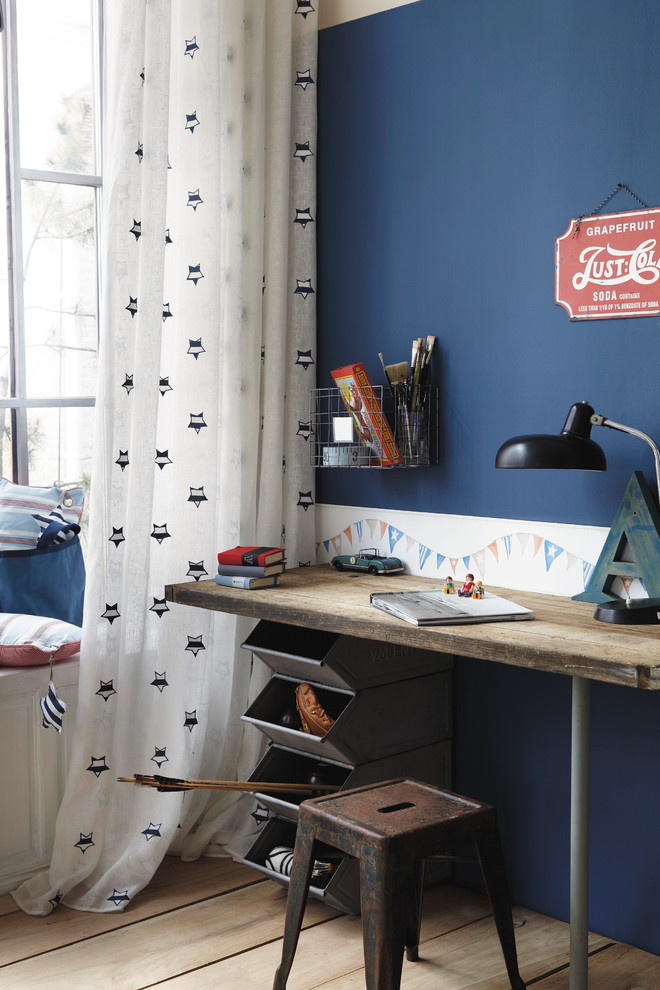 Cute Desk Accessories Kids Industrial with Bins Blue Wall Boys1