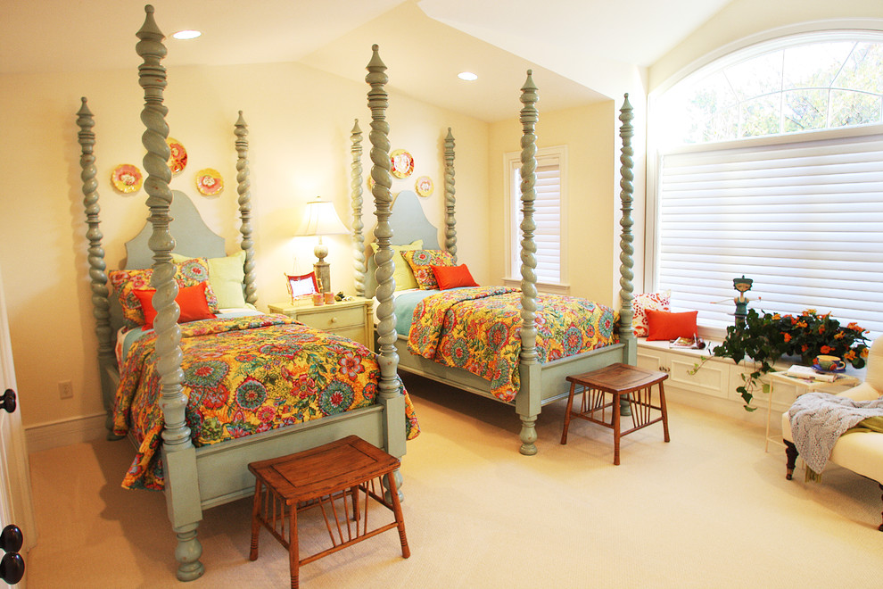 Cynthia Rowley Home Bedroom Traditional with Arched Window Artwork Bench