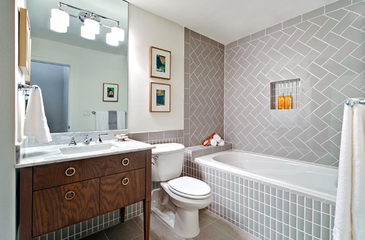 Daltile Modern Dimensions Spaces Modern with Bath Remodel Contemporary Bath