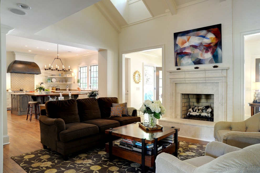 Dark Brown Couches Living Room Traditional with Abstract Painting Brown Area
