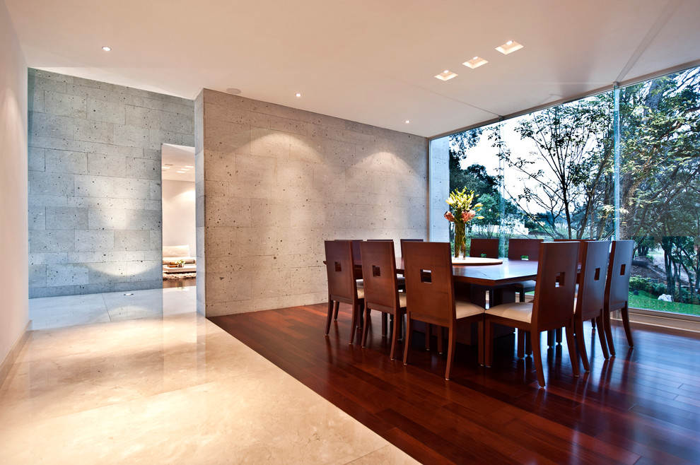 Dark Cherry Color Dining Room Contemporary with 12 Dining Chairs Cantera