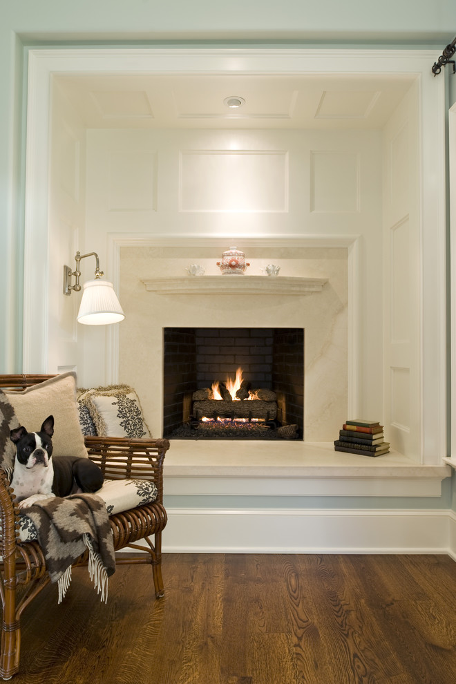 Dark Oak Floors Living Room Traditional with Alcove Baseboards Ceiling Lighting