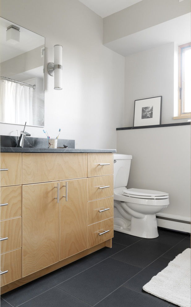 Dark Tile Flooring Bathroom Contemporary with Bathroom Hardware Bathroom Lighting