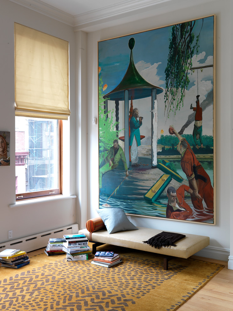 Daybed for Living Room Living Room Contemporary with Art Books Chaise Coffee