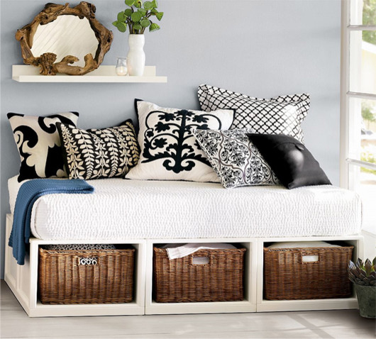 Daybed with Storage Bedroom Contemporary with None 