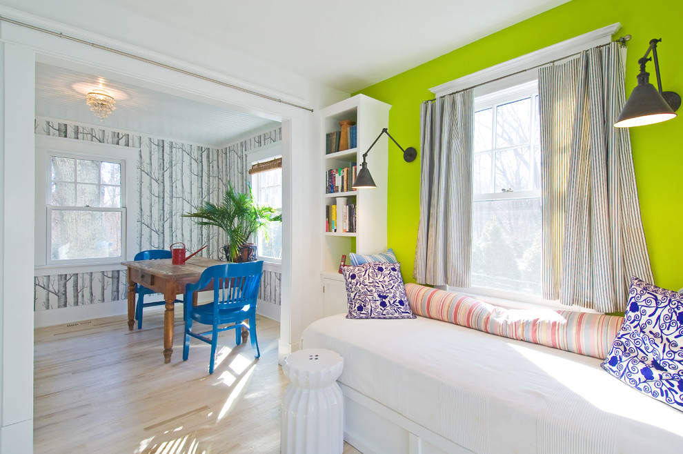 Daybeds for Adults Dining Room Contemporary with Bamboo Shade Blue And