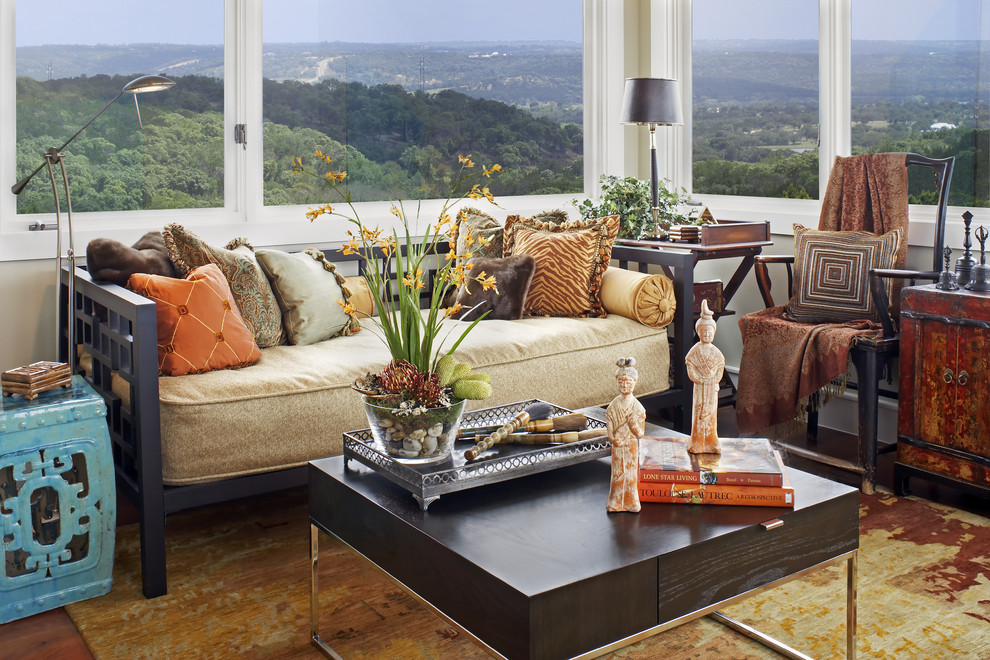 Daybeds for Adults Family Room Modern with Asian Austin Texas Interior