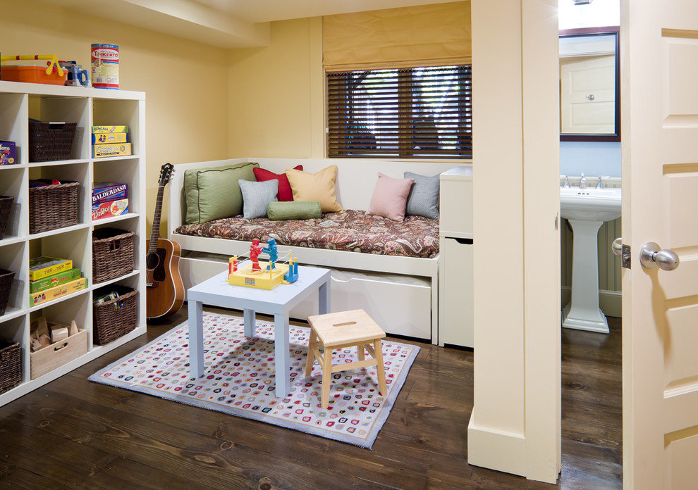 Daybeds with Pop Up Trundle Kids Eclectic with Alcove Area Rug Basement