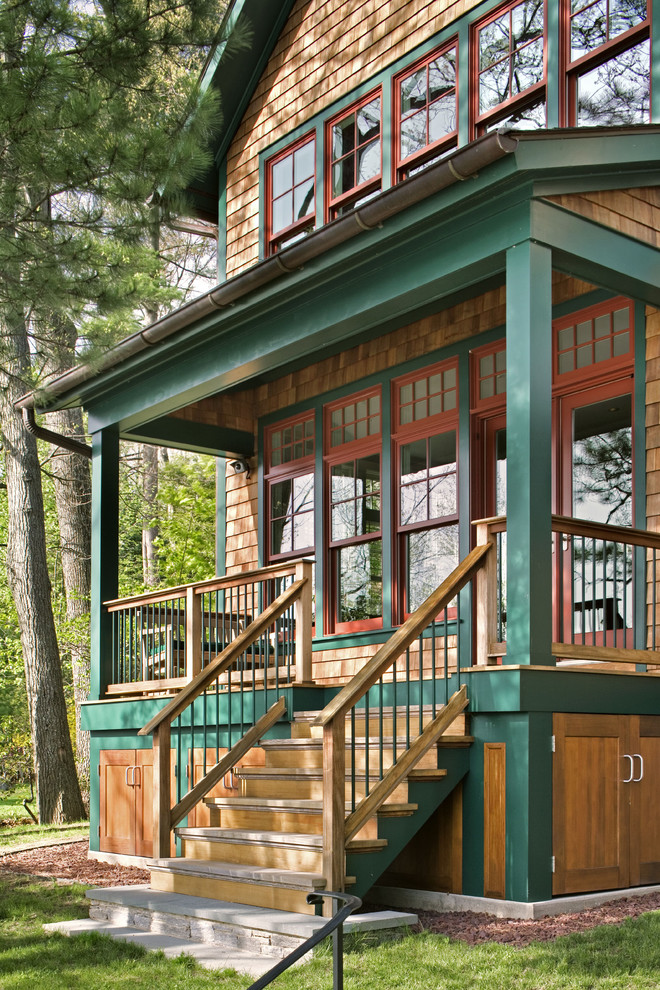 Deck Color Combinations Porch Rustic with Cabin Entrance Entry Entry