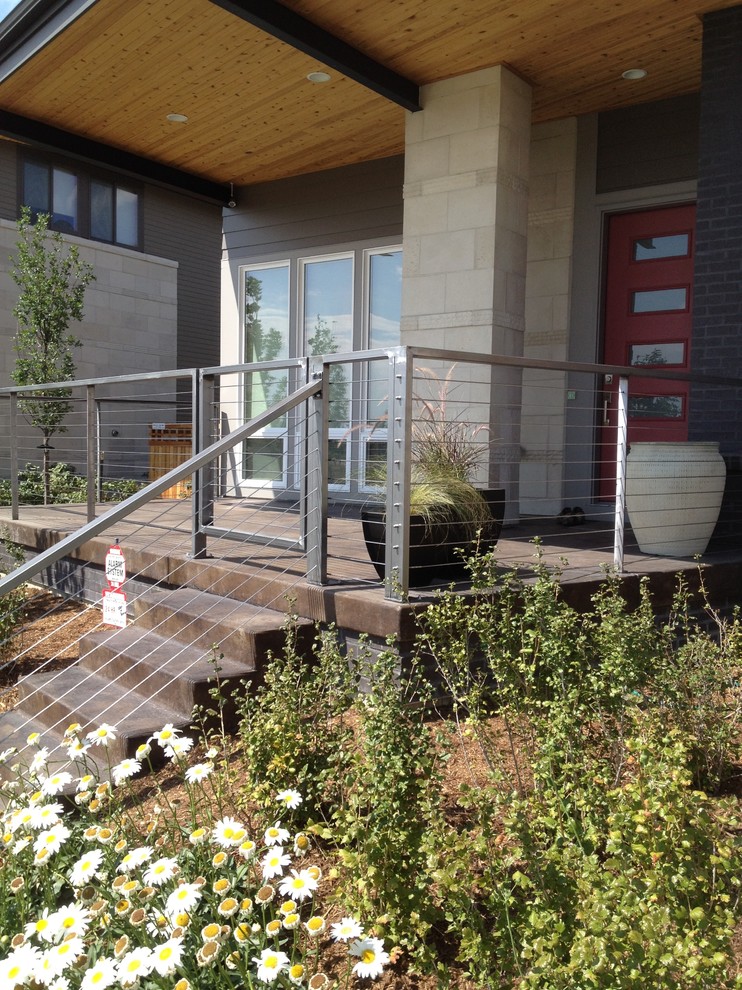 Deck Railings Pictures Entry Modern with Aluminum Deck Railing Cable1