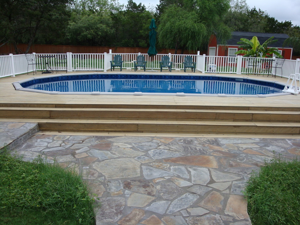 Decks for Above Ground Pools Pool Traditional with Backyard Pool on Ground
