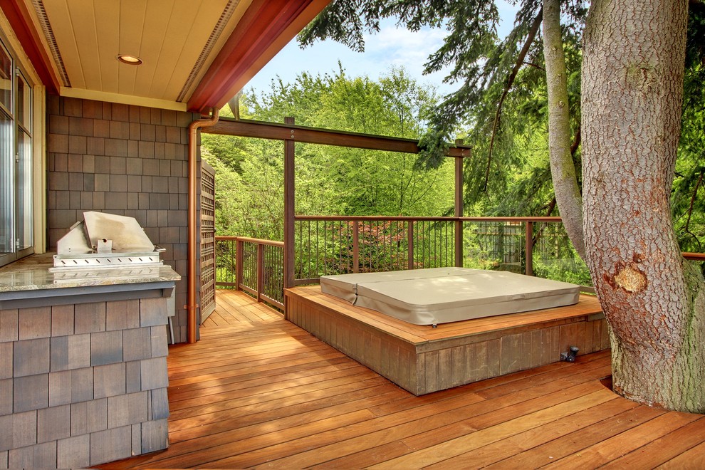 Decks with Hot Tubs Deck Craftsman with Covered Grill Deck Around