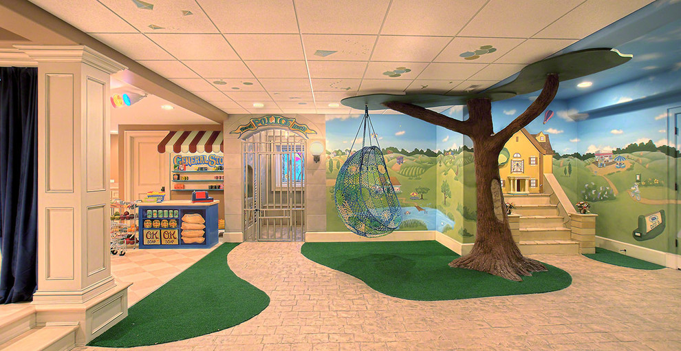 Decorative Ceiling Tiles Basement Eclectic with Artificial Turf Basement Playroom