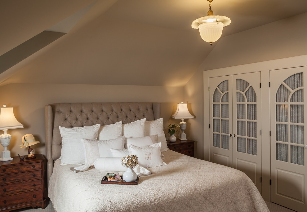 Decorative Closet Doors Bedroom Traditional with Antique Light Fixture Attic