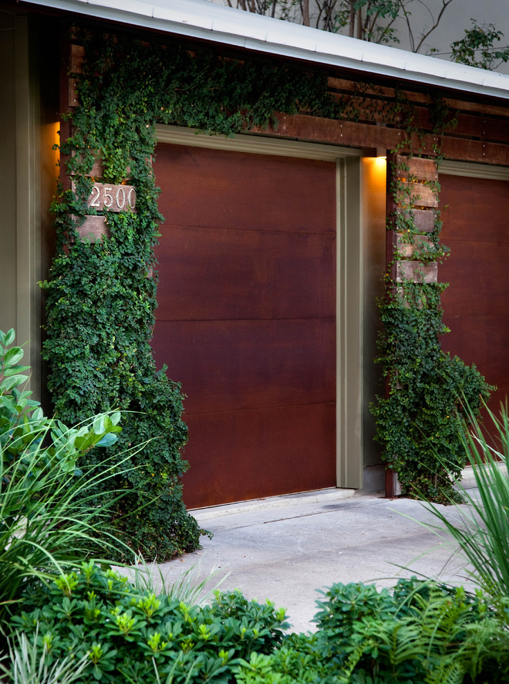 Decorative Garage Doors Garage and Shed Industrial with Bushes Concrete Driveway Door