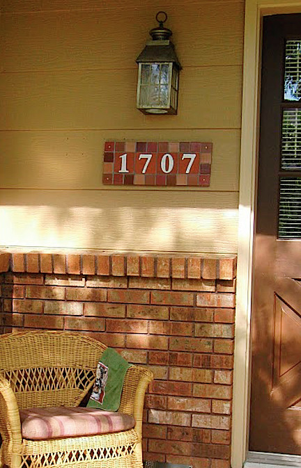 Decorative House Numbers Porch Traditional with Address Plaques Arts Crafts