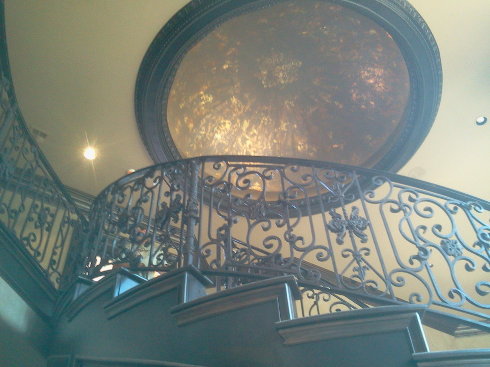 Decorative Stair Railing Staircase Mediterranean with Decorative Rod Iron Decorative1