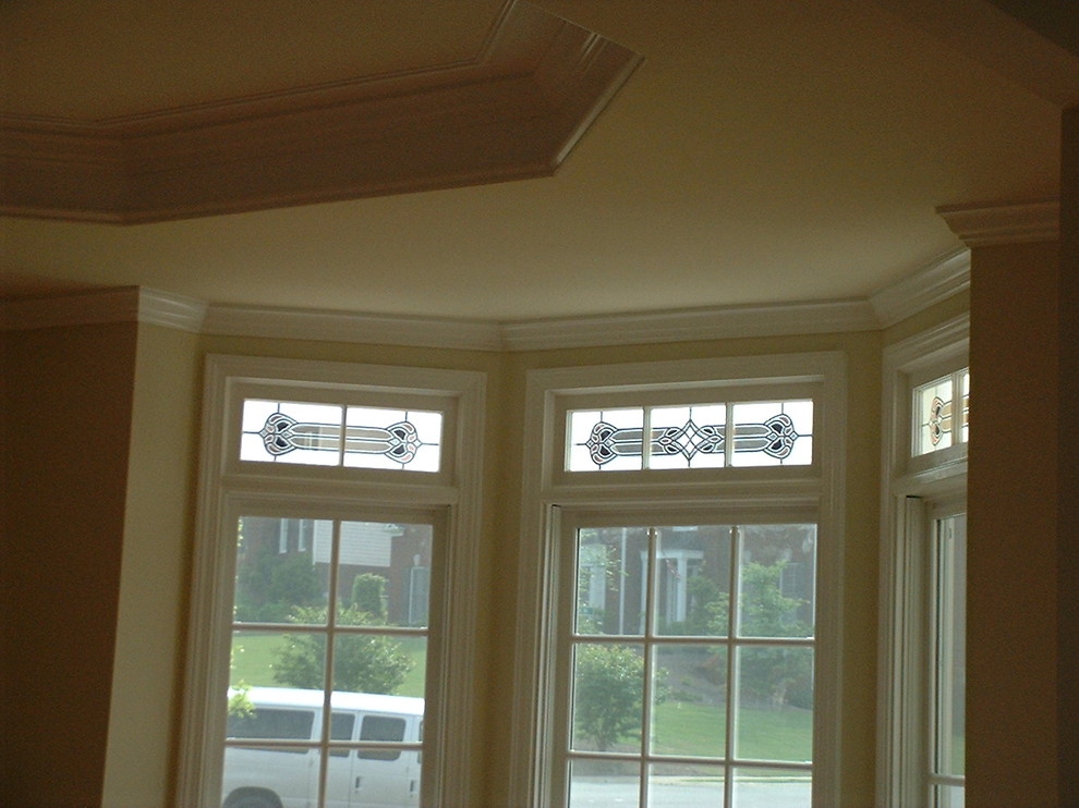 Decorative Window Film Spaces Modern with Arched Top Window Bathtub