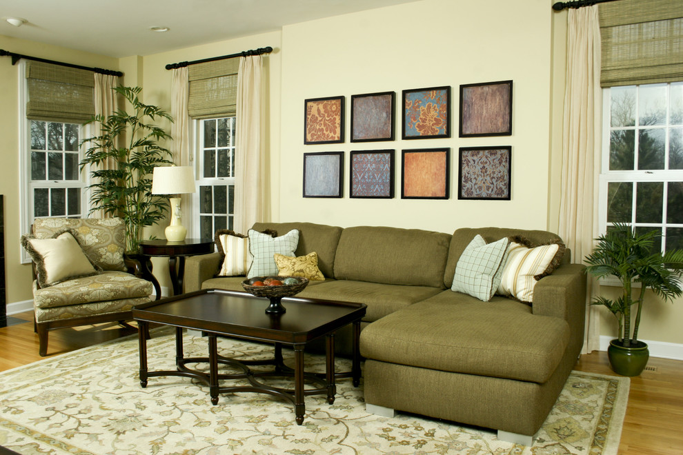 Decorative Window Treatments Living Room Contemporary with Area Rug Arm Chair