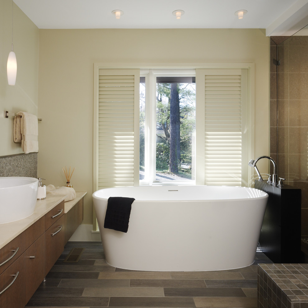 Deep Soaking Tub Bathroom Contemporary with Bath Bowl Sink Elegant